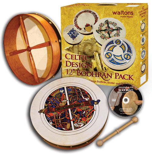 12" Celtic Design Bodhran Pack