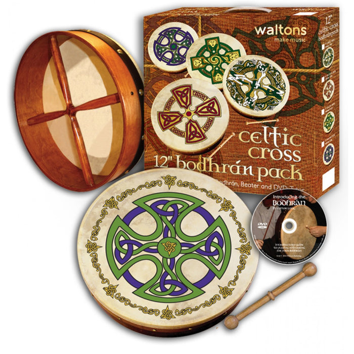 12 Inch Waltons Brosna Cross Bodhran Pack