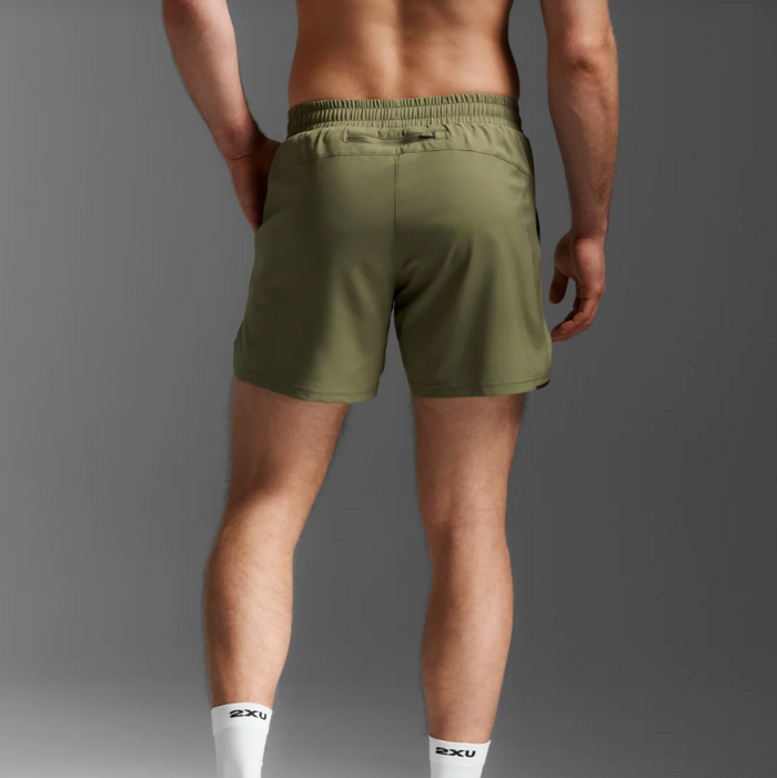 2XU Aero 5 Inch Shorts | Hunter / Black Reflective | Mens