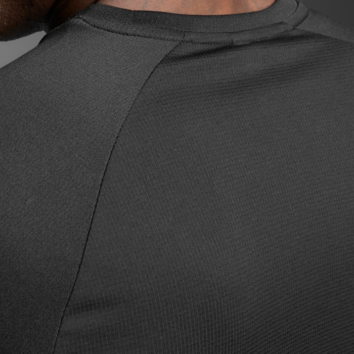 2XU Aero Mesh Long Sleeve Tee | Black / Silver Reflective | Mens