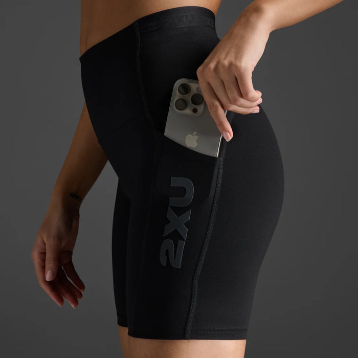 2XU Form Stash Hi-Rise Bike Short | Black / Black | Womens