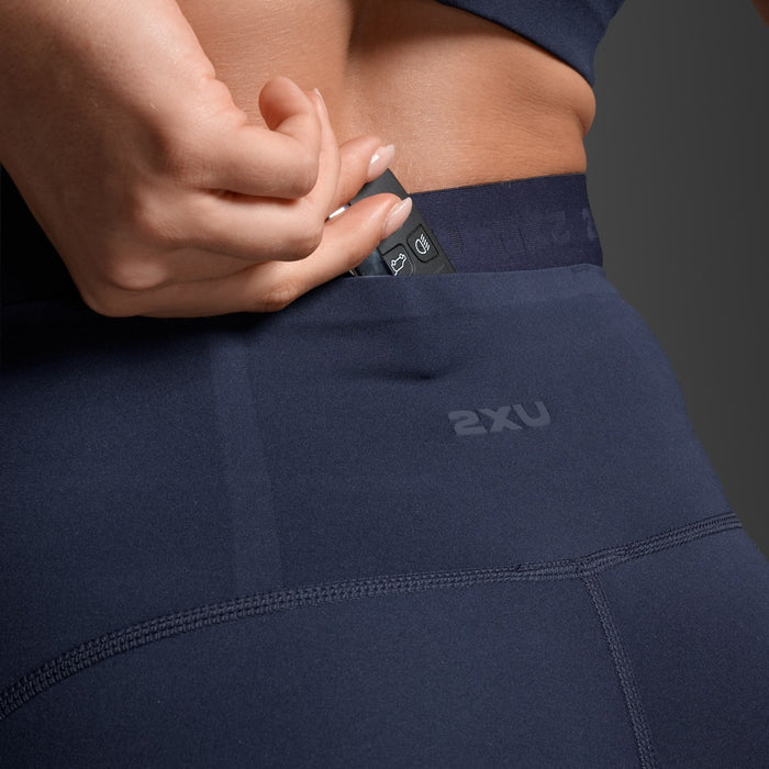 2XU Form Stash Hi-Rise Bike Short | Midnight / Midnight | Womens