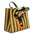 Abstract Face Striped Tote Bag - Artistic