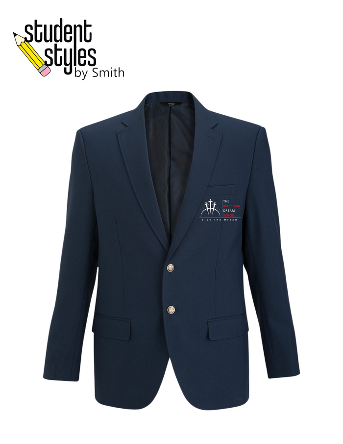 ADS Men's Navy Blazer with Embroidered Logo