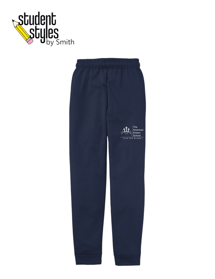 ADS Navy P.E. Joggers with logo