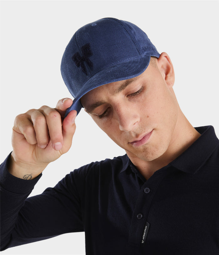 Trendy cap | Bleu vintage | casquette en velour côtelé unisex | | Horse Pilot