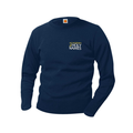 AHN NAVY CREWNECK PULLOVER SWEATER W/ LOGO