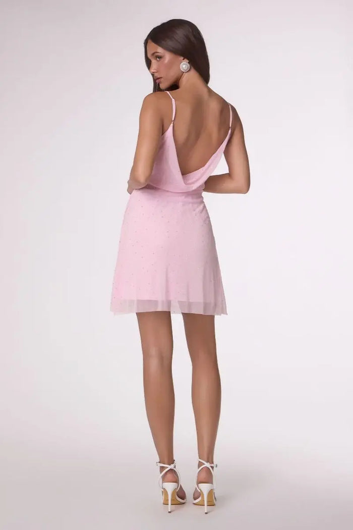 Amoris T617 Glittering Fitted Mini Dress