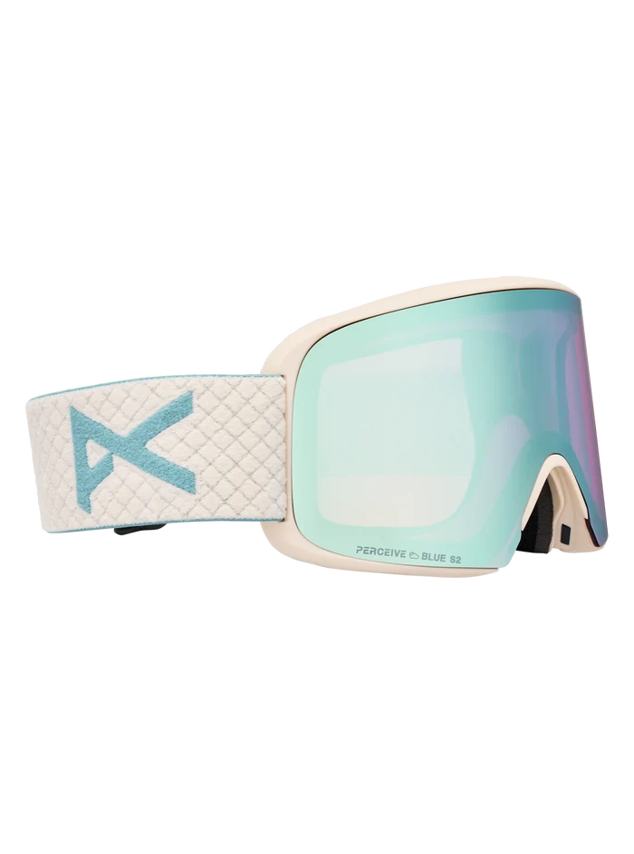 Product image of Anon M6 Goggles[Variant:Frame: Oat, Lens: Perceive Variable Blue (21% / S2), Spare Lens: Perceive Cloudy Pink (53% / S1)]