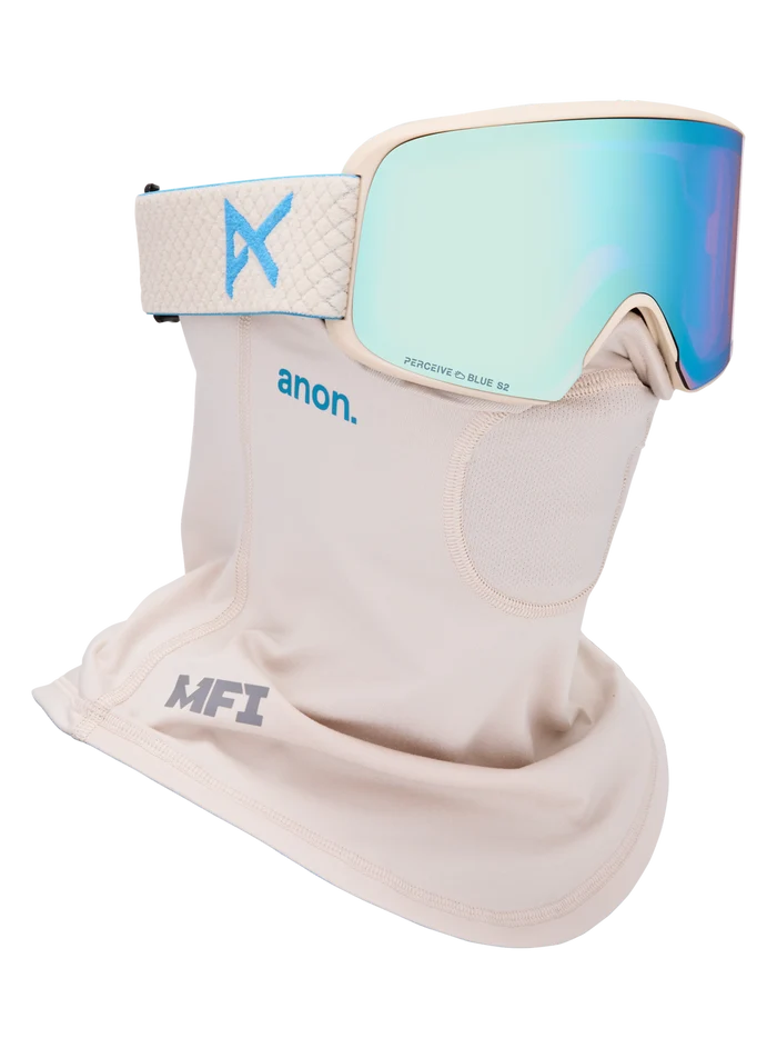 Product image of Anon M6 Goggles[Variant:Frame: Oat, Lens: Perceive Variable Blue (21% / S2), Spare Lens: Perceive Cloudy Pink (53% / S1)]