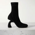 Architectural Heel Ankle Boots – OLIVE