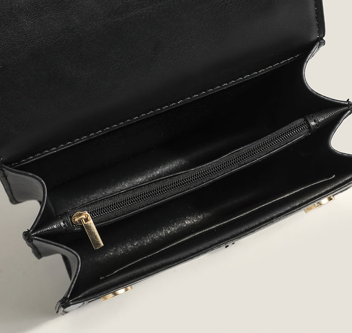 Argyle Pattern Top Handle Bag - Classic
