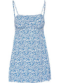 Audrina Mini Dress (Elka Floral Blue)