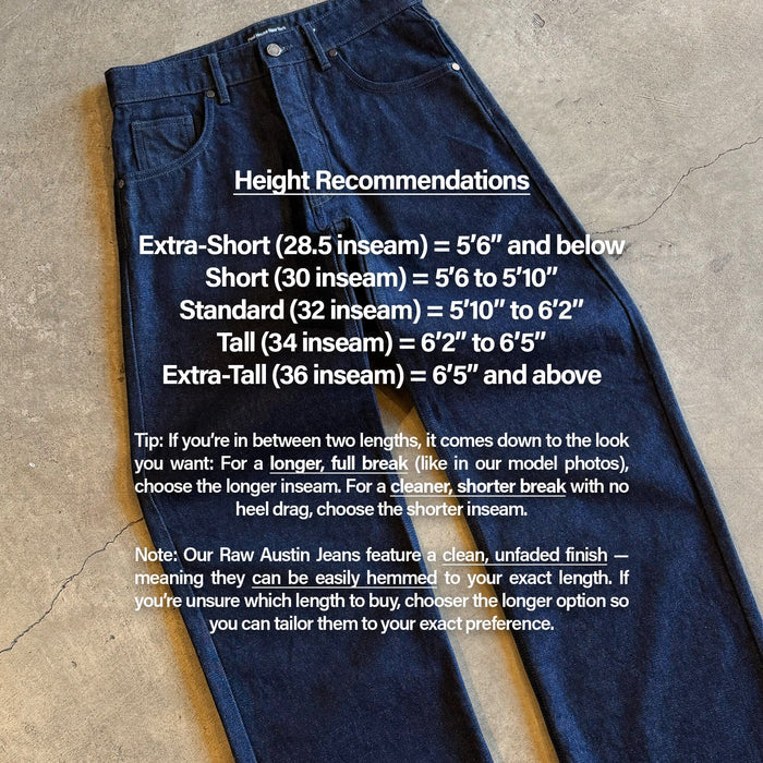 Austin Jeans | Classic Straight-Leg Raw Indigo (Tonal)