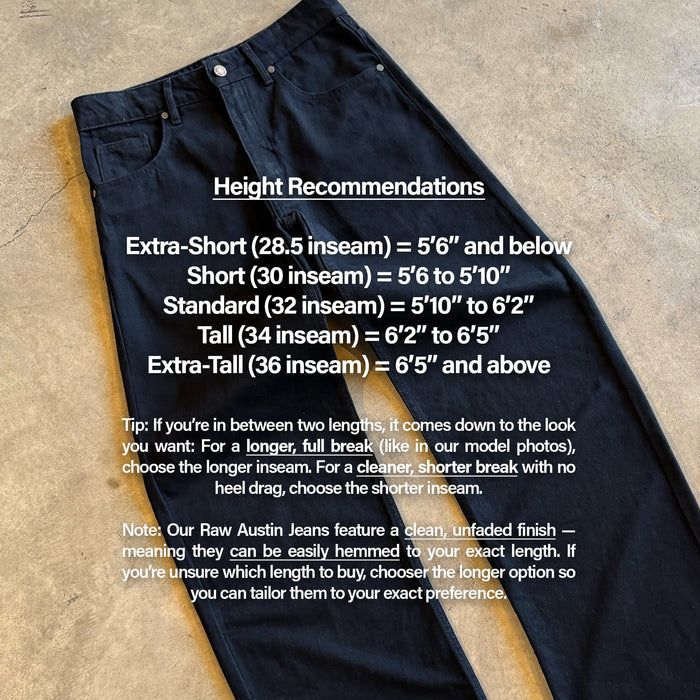 Austin Jeans | Classic Straight-Leg Raw Black