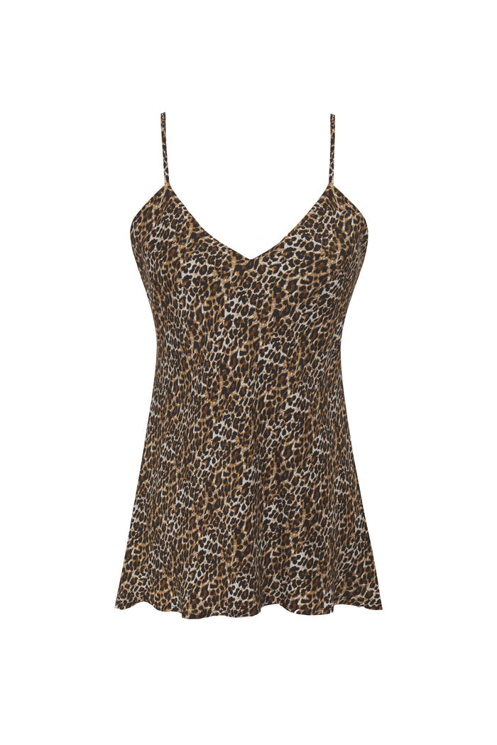 Ava Leopard Cami Fall Camel - Only One Left!*