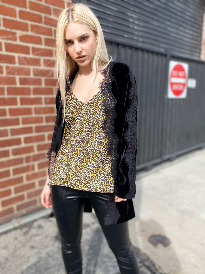 Ava Leopard Cami Fall Camel - Only One Left!*