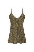 Ava Leopard Cami Olive Oil*