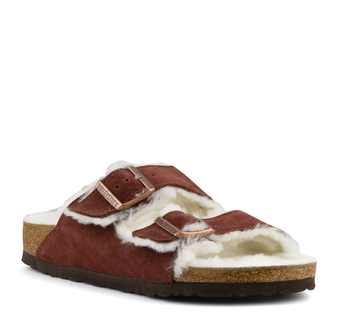 Birkenstock Arizona Shearling Suede Leather Sandal - On The EDGE