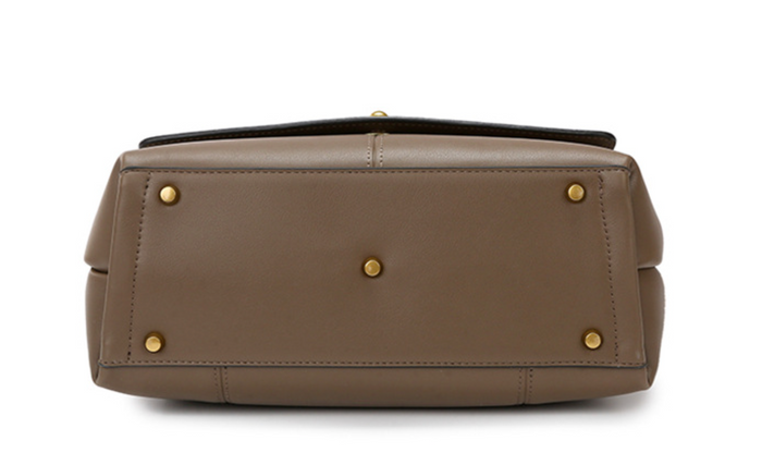 Black Structured Top Handle Tote Bag – VÉRISSA