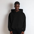 Bleecker Cinched Crop Hoodie | Relaxed, Drop-Shoulder Classic Black