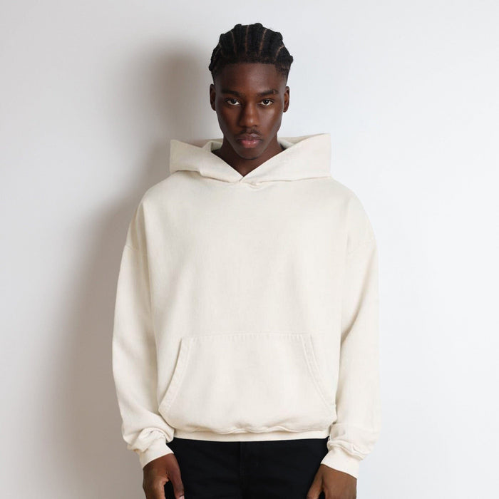 Bleecker Cinched Crop Hoodie | Relaxed, Drop-Shoulder Natural