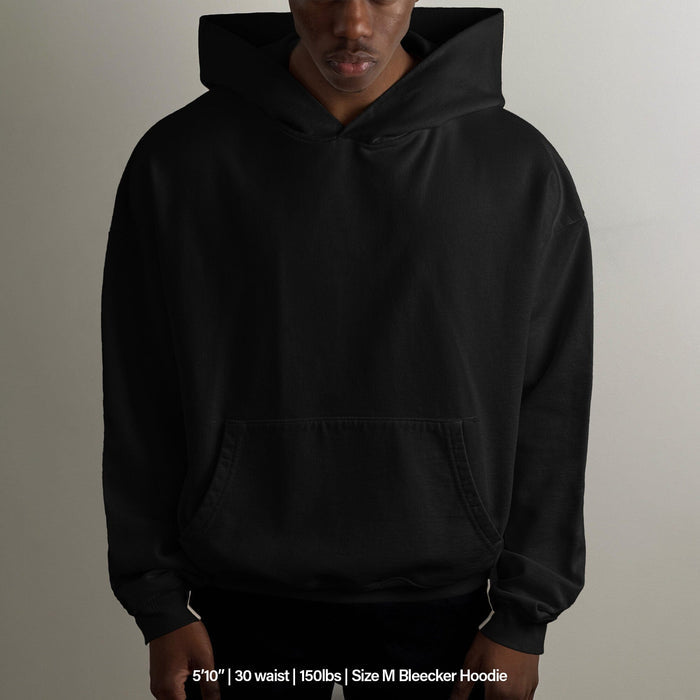 Bleecker Cinched Crop Hoodie | Relaxed, Drop-Shoulder Classic Black