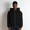 Bleecker Cinched Crop Zip-Up | Relaxed, Drop-Shoulder Classic Black