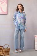 Blue Sheer –Printed Shirt