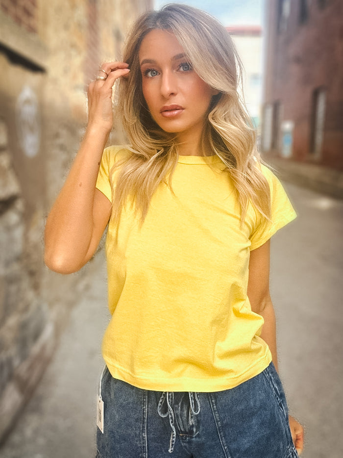 Bobi Soft Sculpt Cap Sleeve Tee