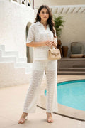 White crochet co ord set