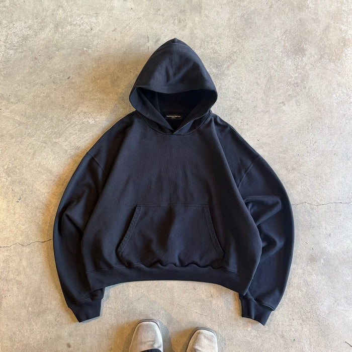 Bowery Crop Hoodie II | Relaxed, Drop-Shoulder Classic Black