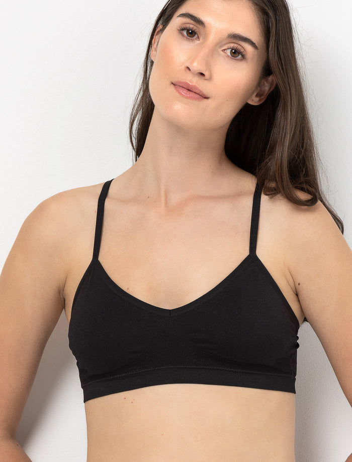 Bralette sans coutures à bretelles croisées