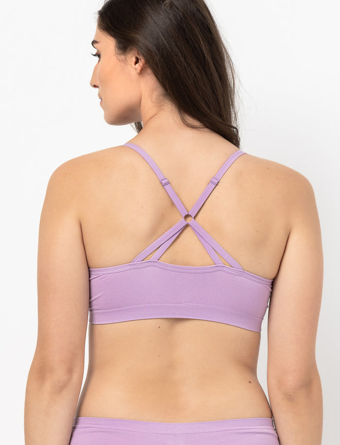 Bralette sans coutures à bretelles croisées
