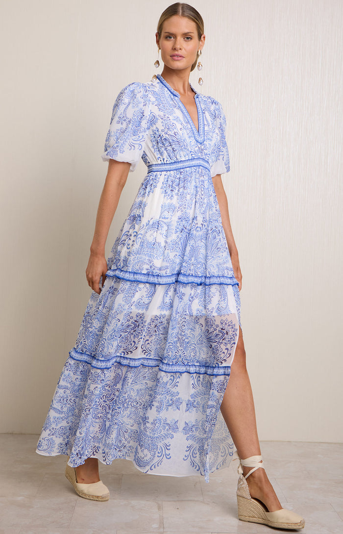 Buttercup Chiffon Maxi Dress, color_blue