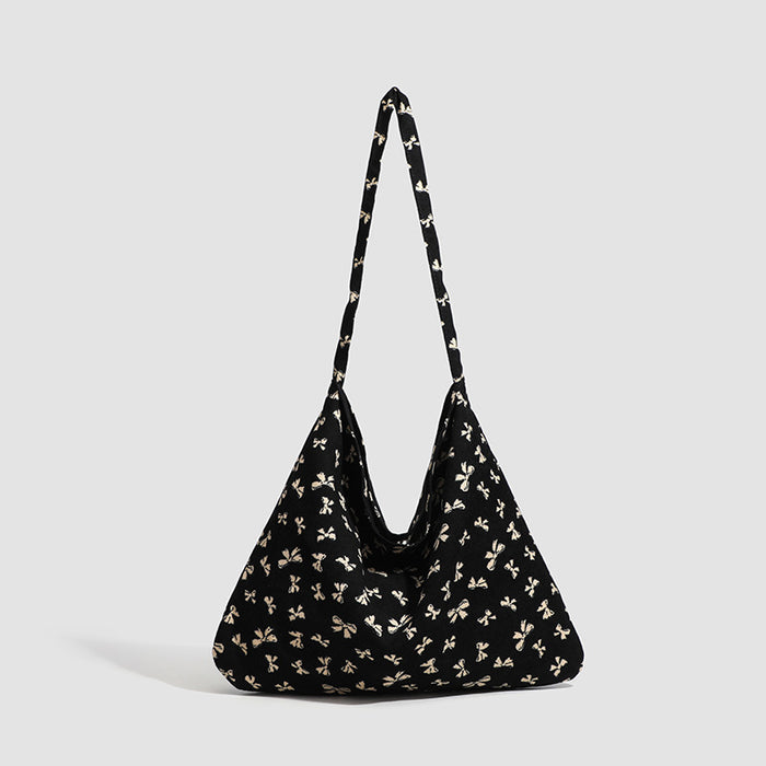 Butterfly Print Hobo Shoulder Bag - Style