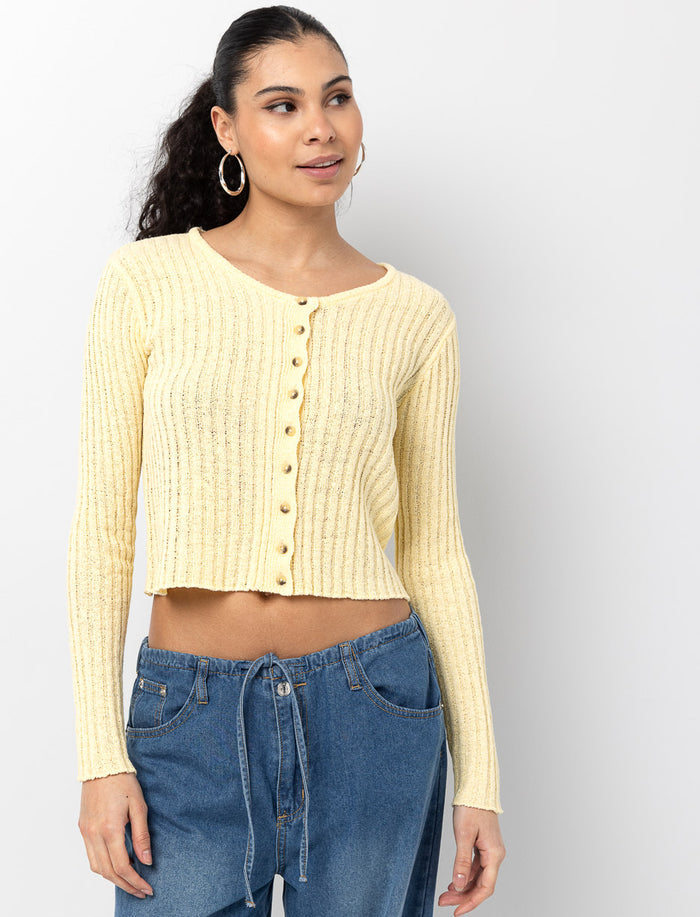 Cardigan en tricot à boutons