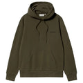 Carhartt Felpa Hooded Script Embroidery Cypress Black