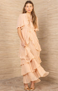 Carina Solid Maxi Dress, color-Blush