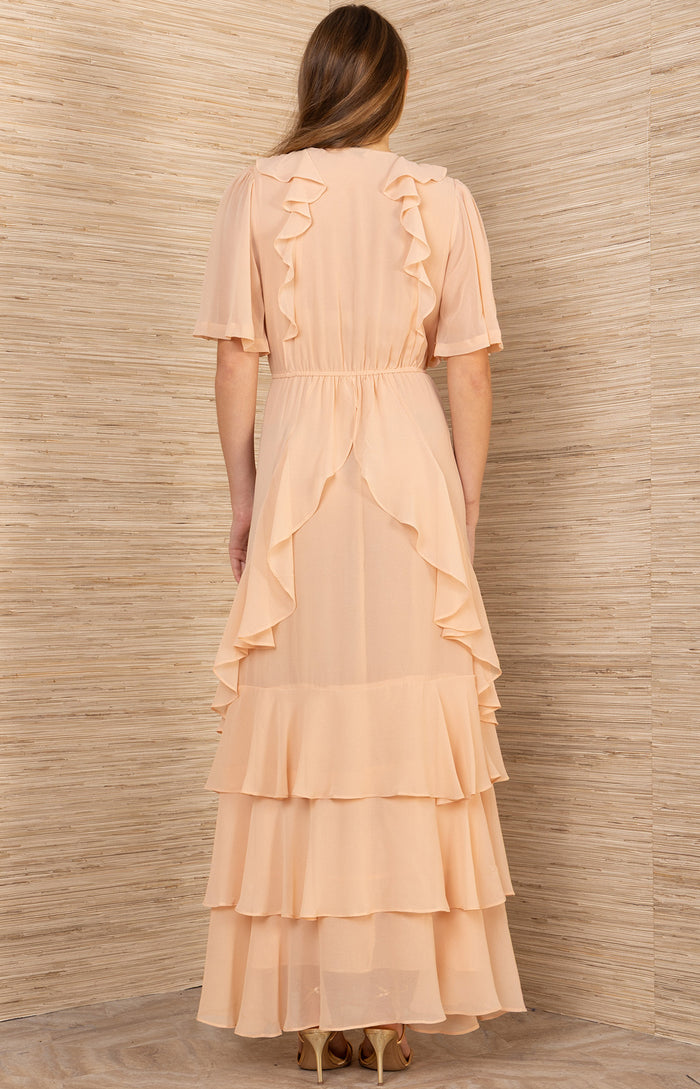Carina Solid Maxi Dress, color-Blush