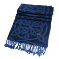 Celtic Knot Pashmina Scarf - Navy