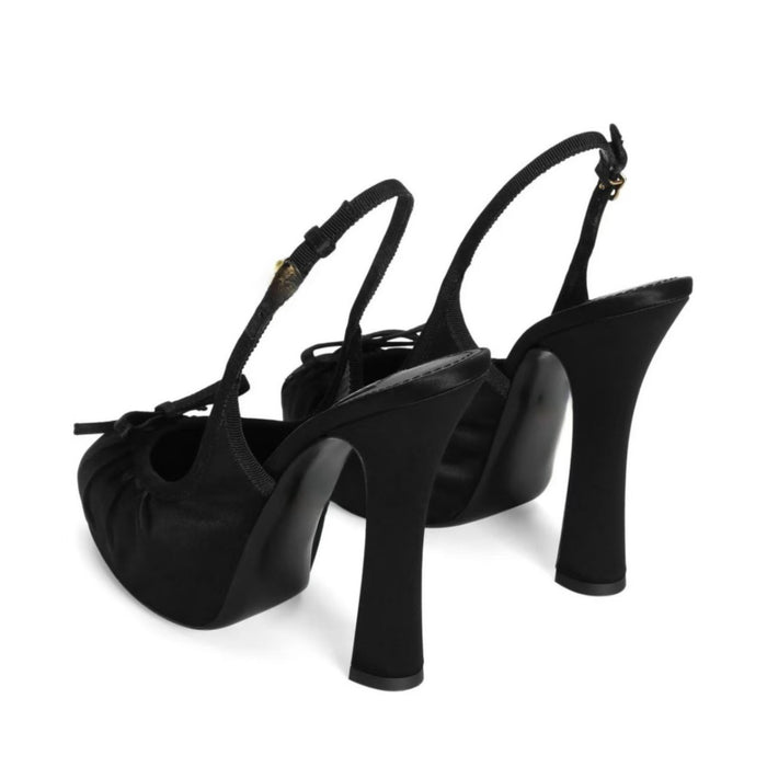 Champagne Satin Slingback Heels – Ballet