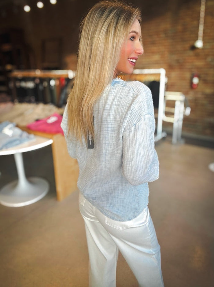 Charlie B Oh My Gauze Blouse