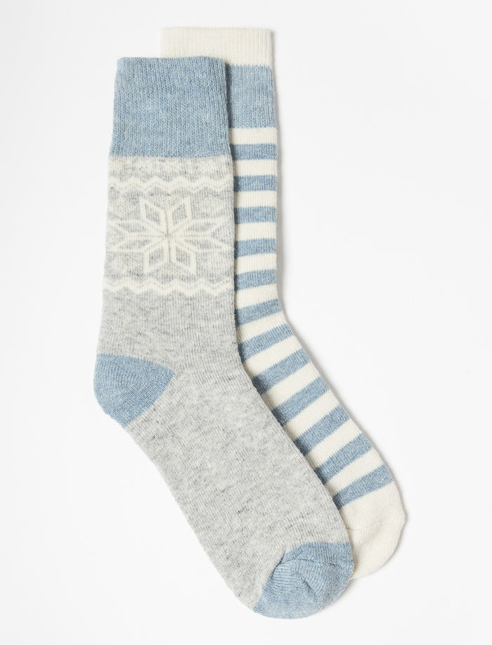 Chaussettes mi-mollet imprimées - paquet de 2