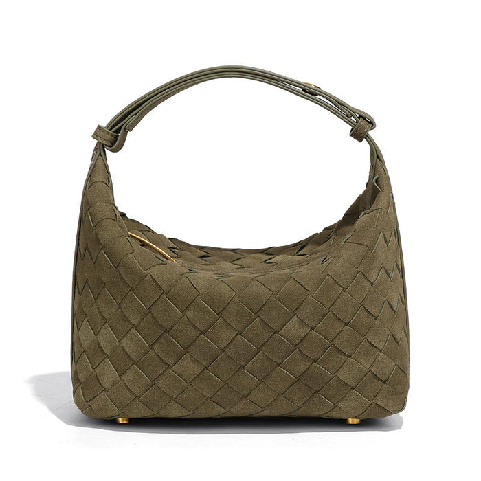 Chocolate Woven Hobo Shoulder Bag – MONETTA