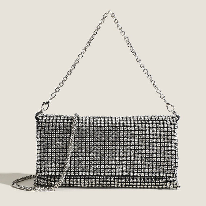 Crystal Mesh Chain Evening Bag - Luxe
