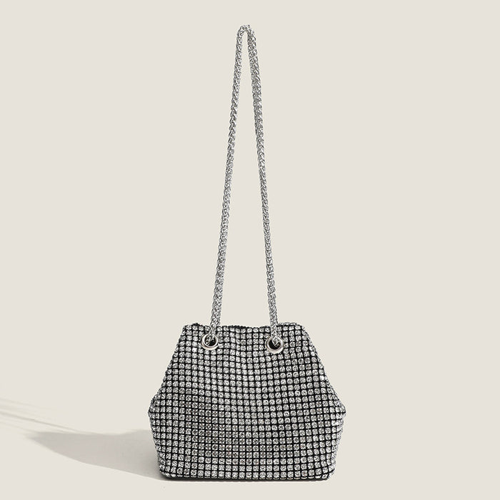 Crystal Rhinestone Bucket Bag - Glamorous