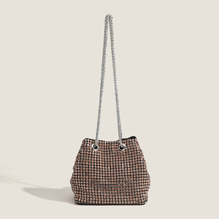 Crystal Rhinestone Bucket Bag - Glamorous
