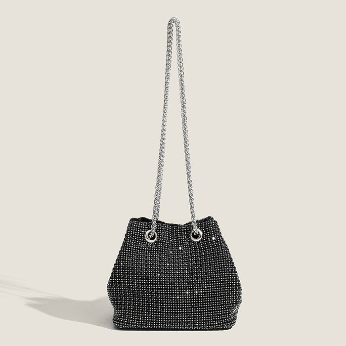 Crystal Rhinestone Bucket Bag - Glamorous