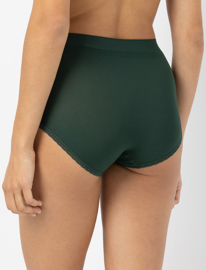 Culotte taille haute à dentelle
